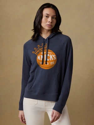 NY Knicks Sunwashed Organic Hoodie - Navy Blazer