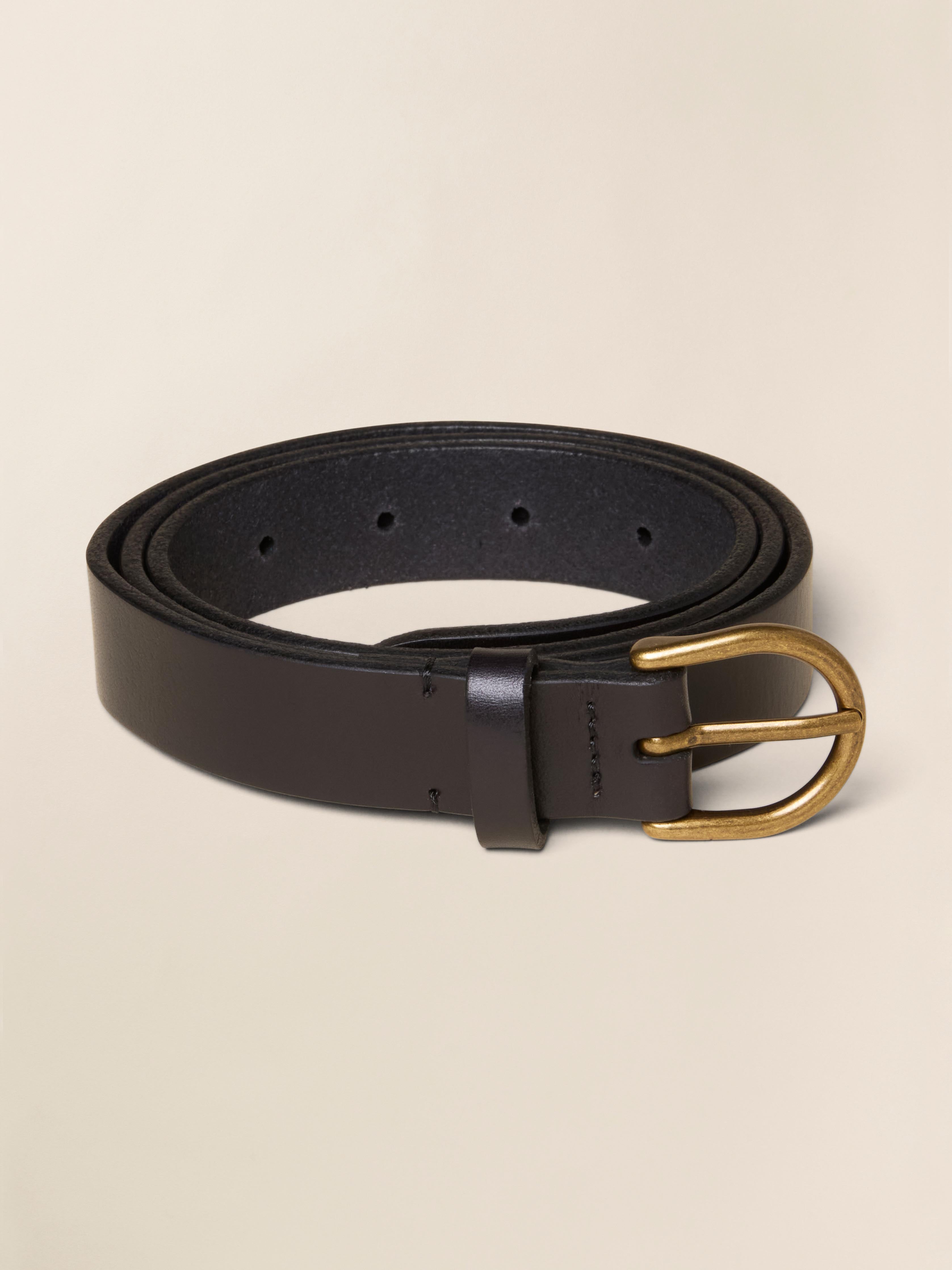 East End Leather Belt - Black | Faherty Brand