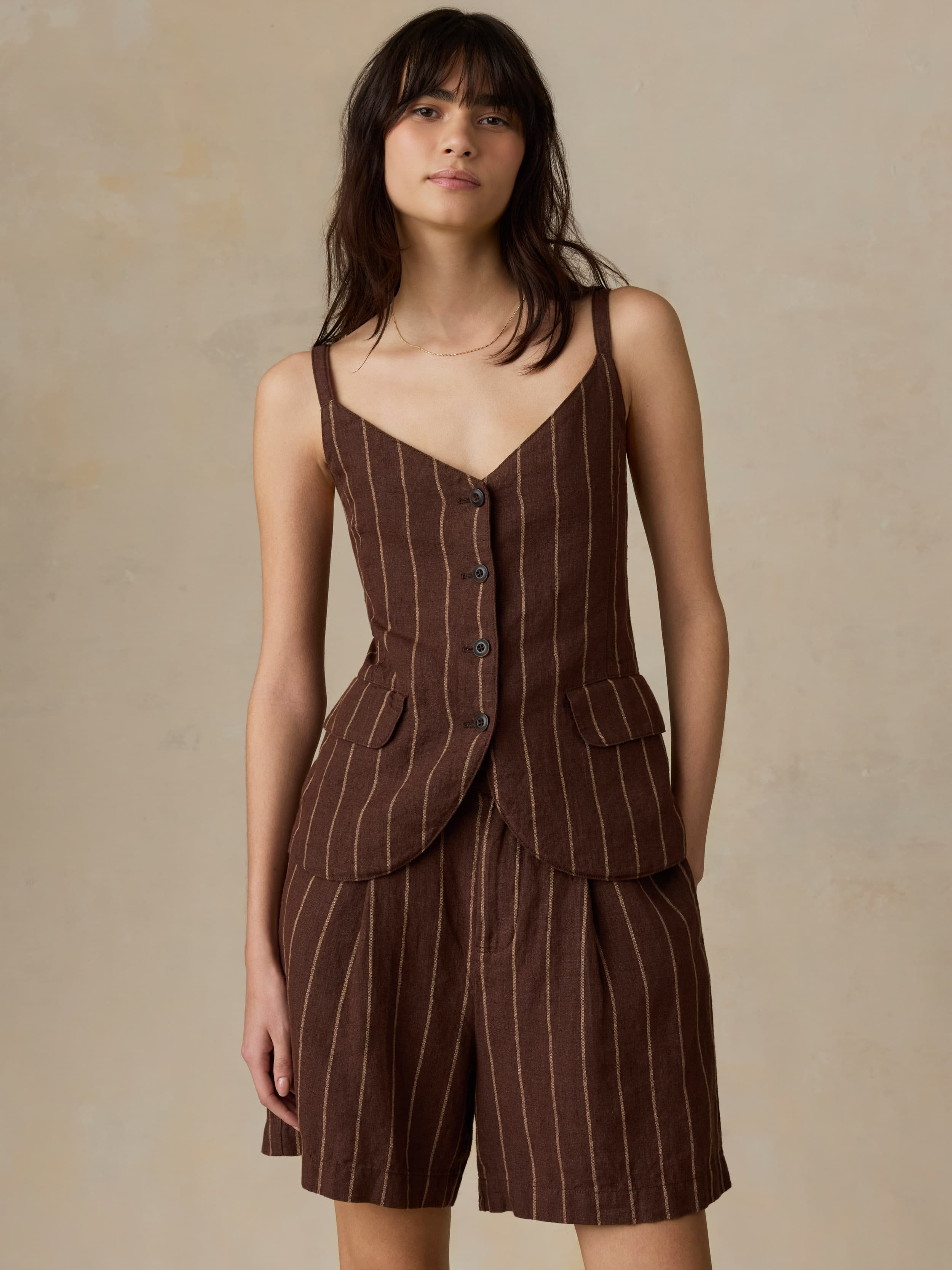 Sun Strider Milo Vest - Harbor Line Stripe | Faherty Brand