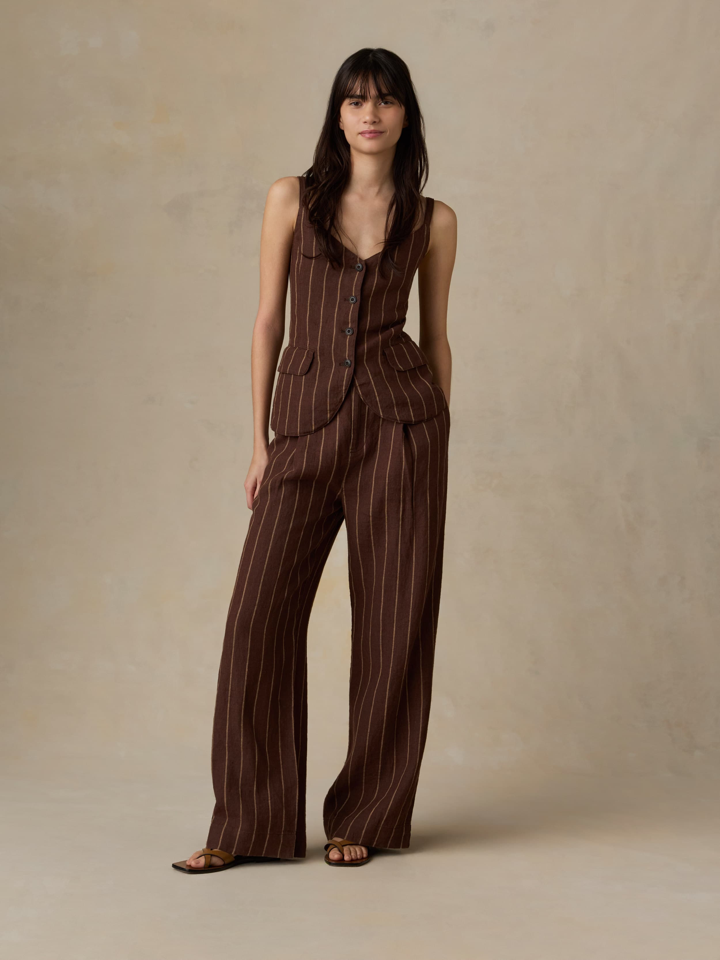 Sun Strider Milo Vest - Harbor Line Stripe | Faherty Brand