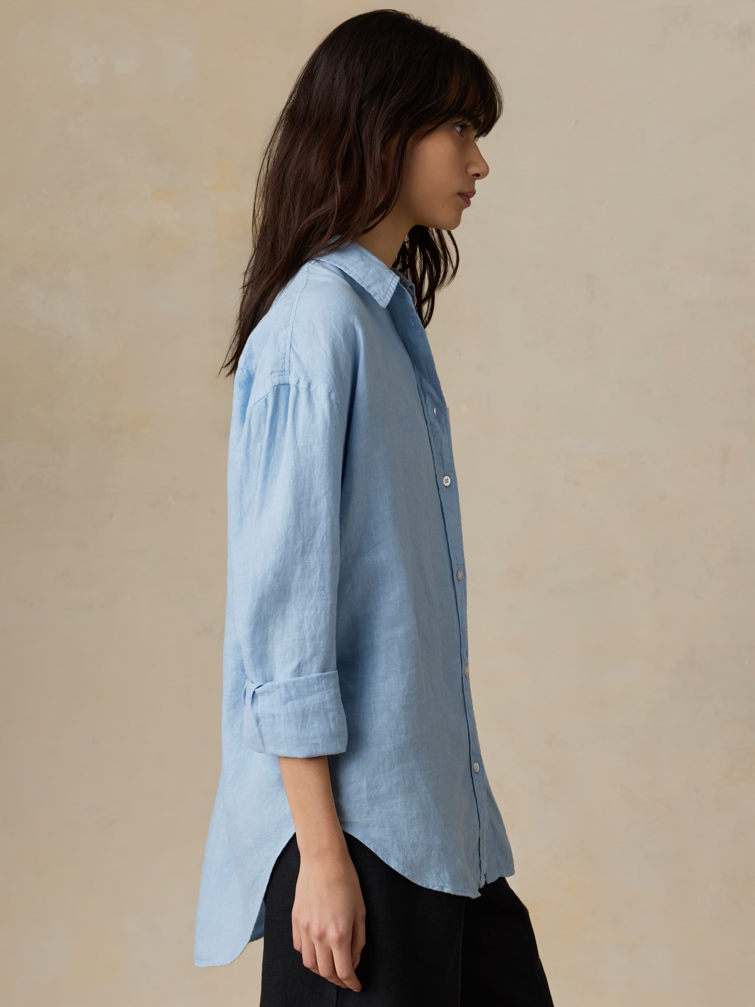 Laguna Linen Relaxed Shirt - Chambray Blue | Faherty Brand