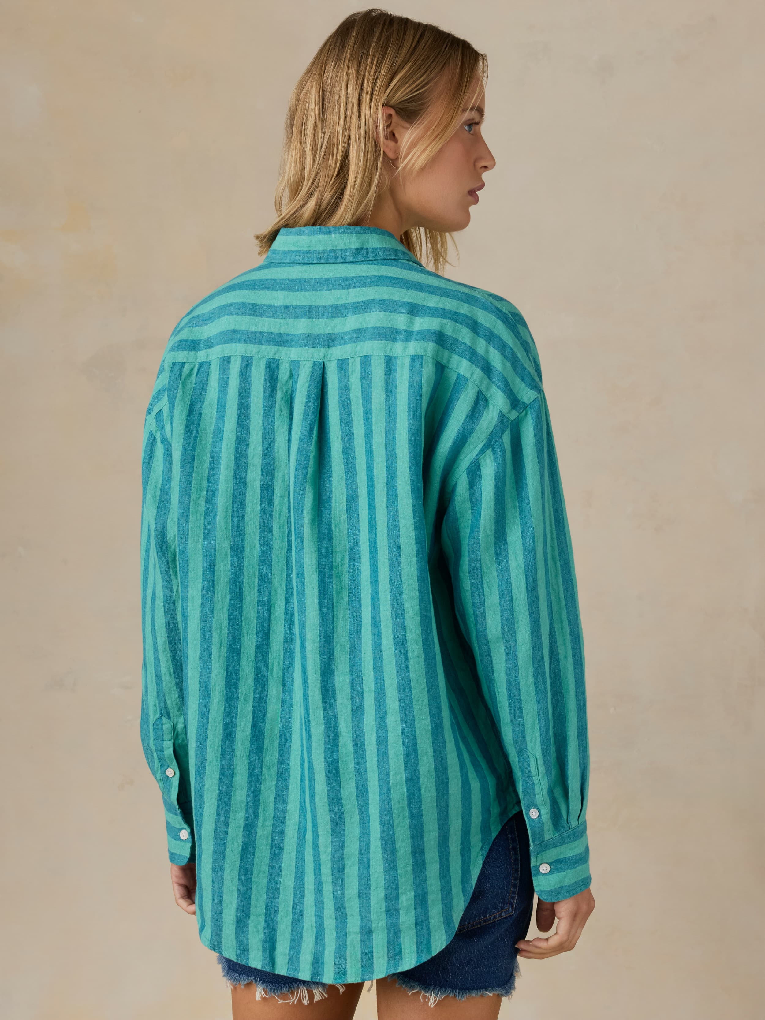Laguna Linen Relaxed Shirt - Tropic Glow Stripe | Faherty Brand