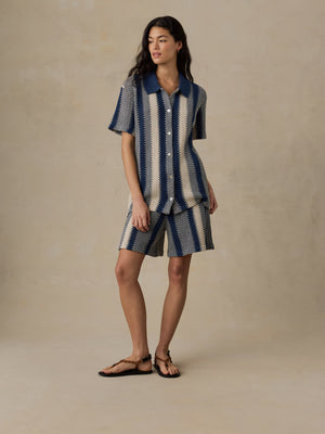 Seacoast Crochet Relaxed Camp Shirt - Sailor Stitch