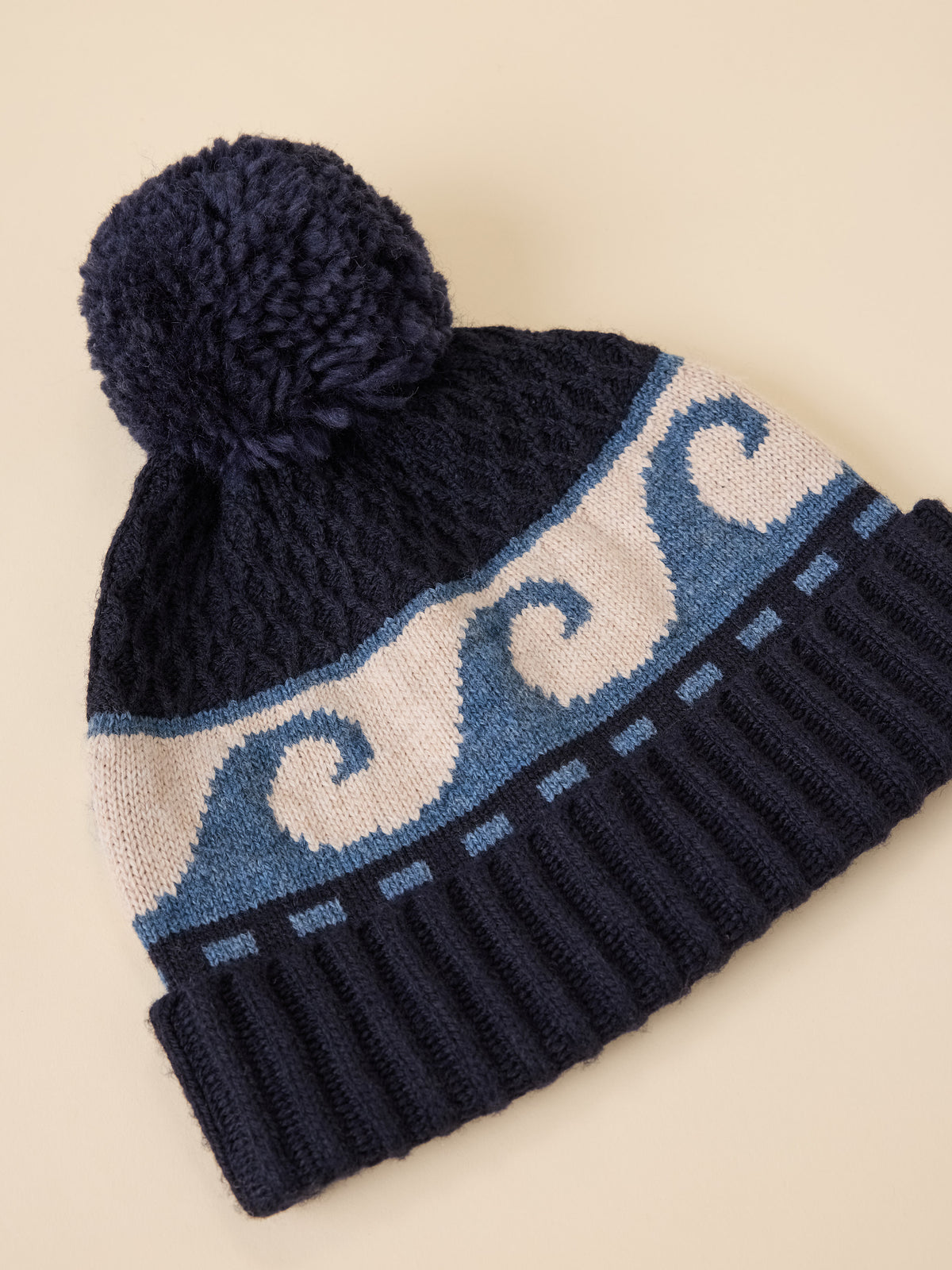Wave Swell Beanie - Navy Multi, image 1 of 3
