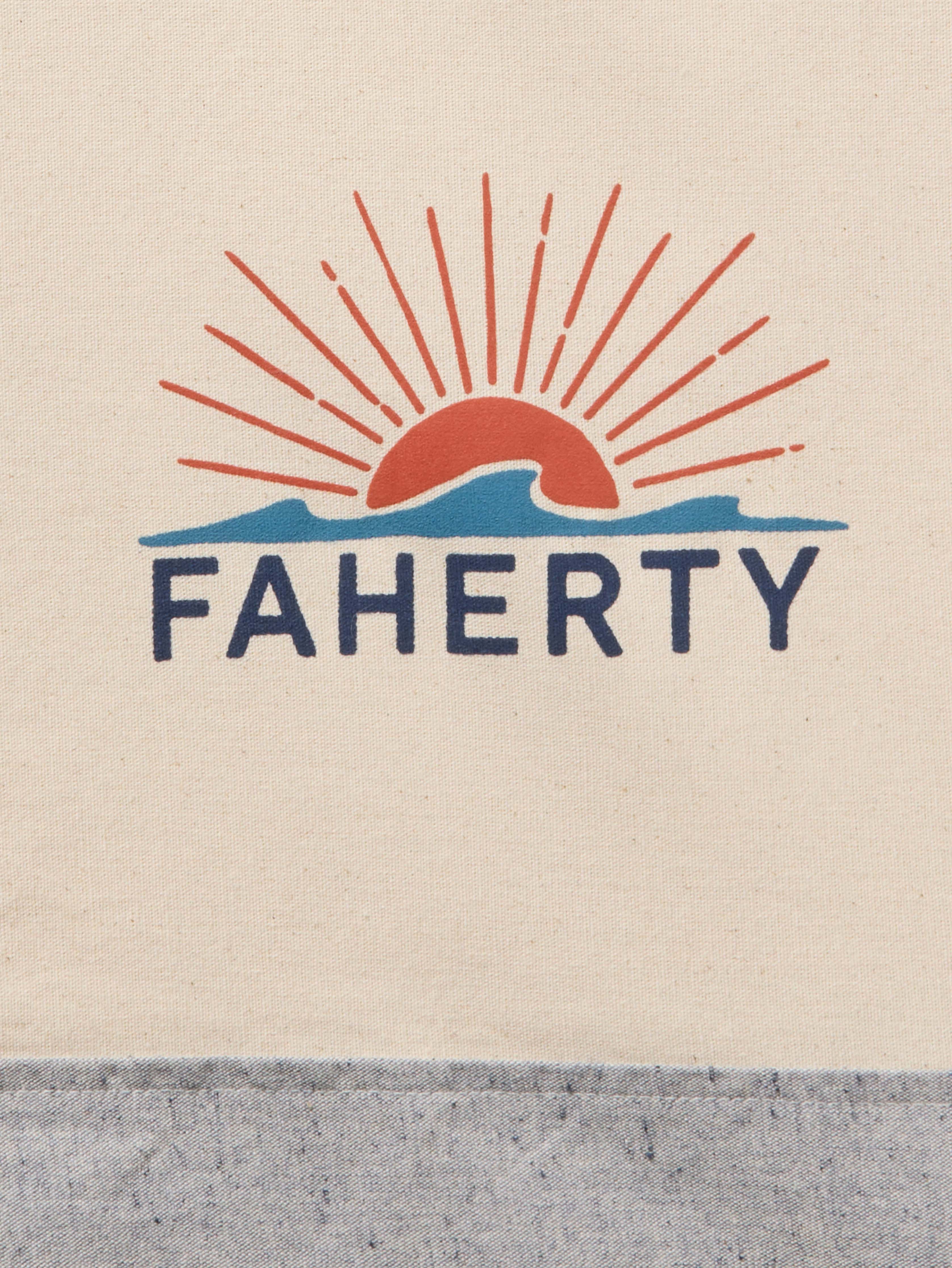 Faherty Canvas Logo Tote - Grey | Faherty Brand