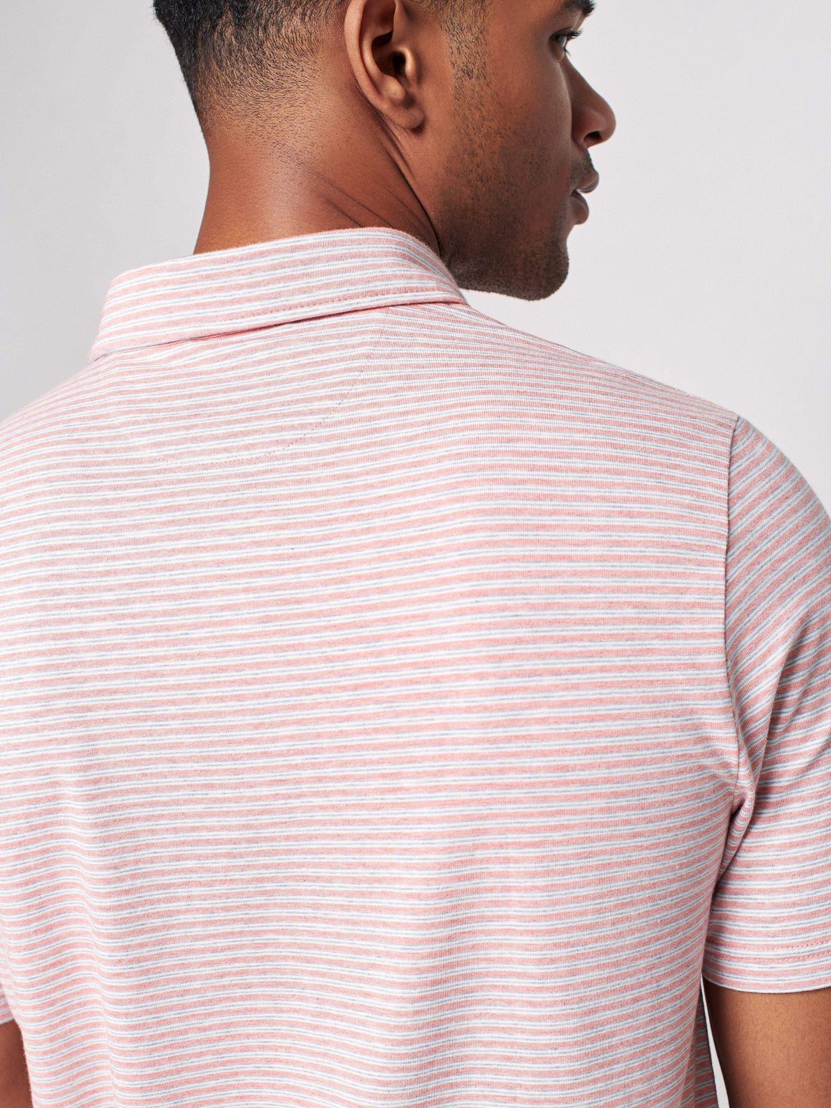 Short-Sleeve Movement Polo (Tall) - Rose Madaket Stripe, image 5 of 5